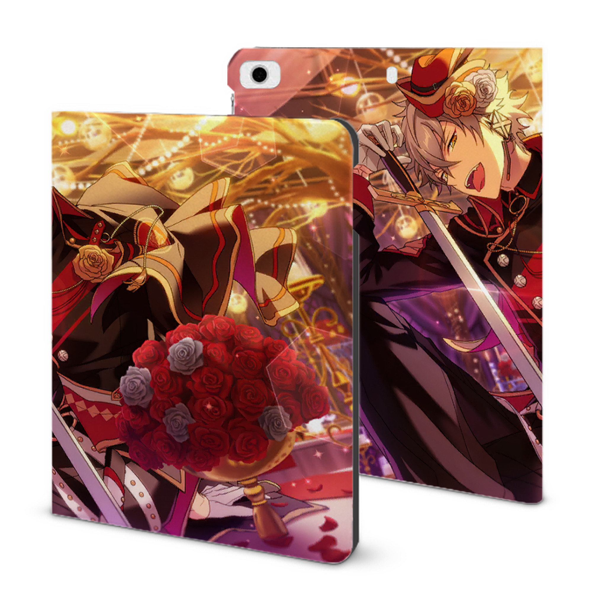 （画像用） あんさんぶるスターズ! Ensemble Stars IPad ケース ブック型 PUレザー TPU 耐衝撃 軽量 薄型 ペン収納なし 全面保護 IPad 各モデル対応